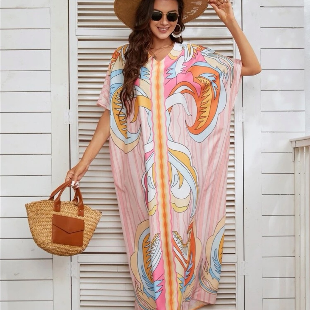 Bright colors summer coverup